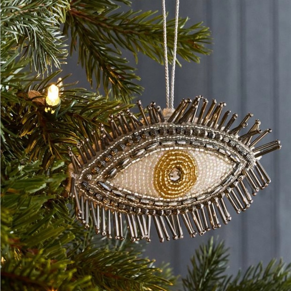 West Elm evil eye ornament